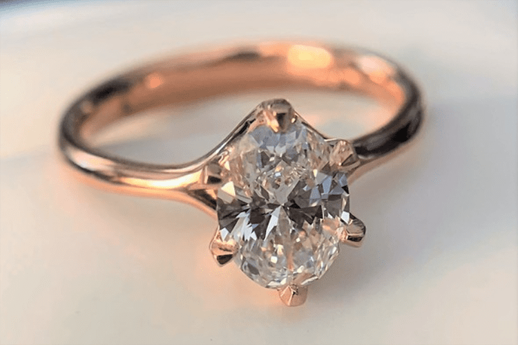 1.05 carat oval cut diamond solitaire engagement ring. Jewels by Grace. engagement ring ideas