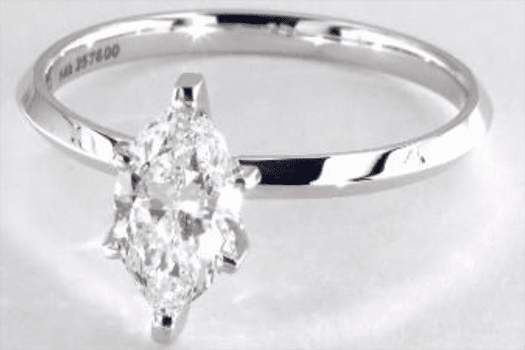 1.09 Carat Marquise Cut Solitaire Engagement Ring. Photo courtesy of James Allen.