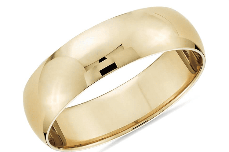 Classic wedding ring in platinum courtesy of Blue Nile