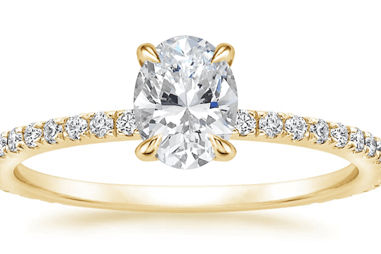 Demi Diamond Ring with 0.75 carat oval diamond. Brilliant Earth. engagement ring ideas