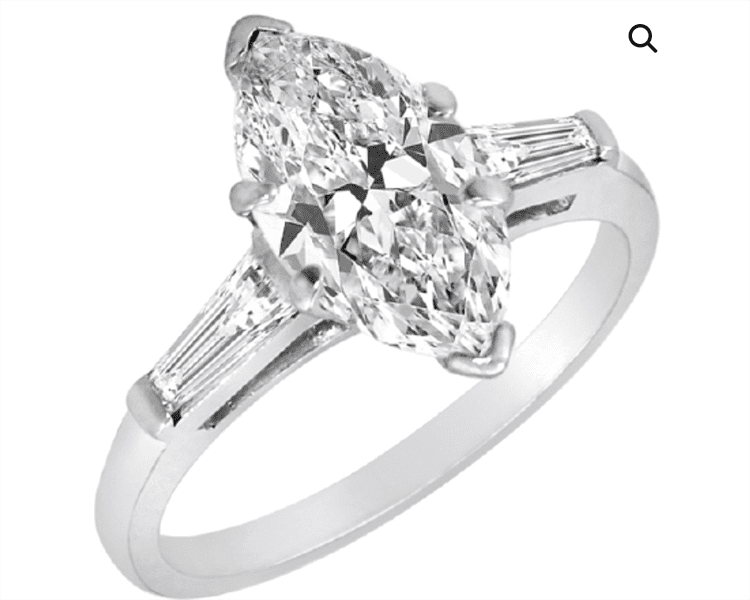 Marquise Diamond Solitaire engagement ring. Aaron Faber. engagement ring ideas