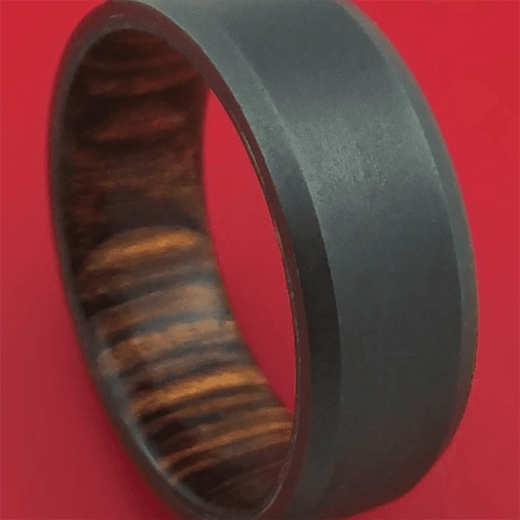 Photo of a black zirconium ring courtesy of Stonebrook Jewelry