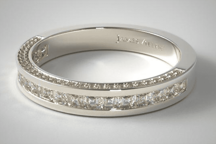 Platinum Channel Set Wedding Ring. James Allen. wedding band ideas