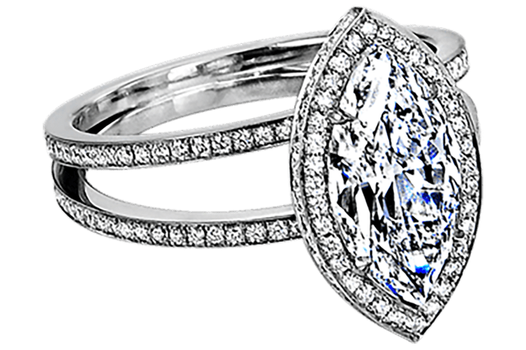 Sasha Primak marquise cut diamond engagement ring ideas