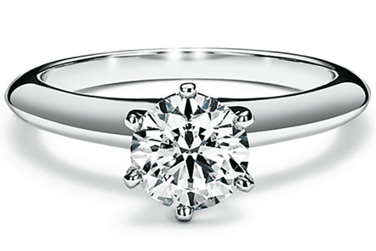 Tiffany setting engagement ring platinum