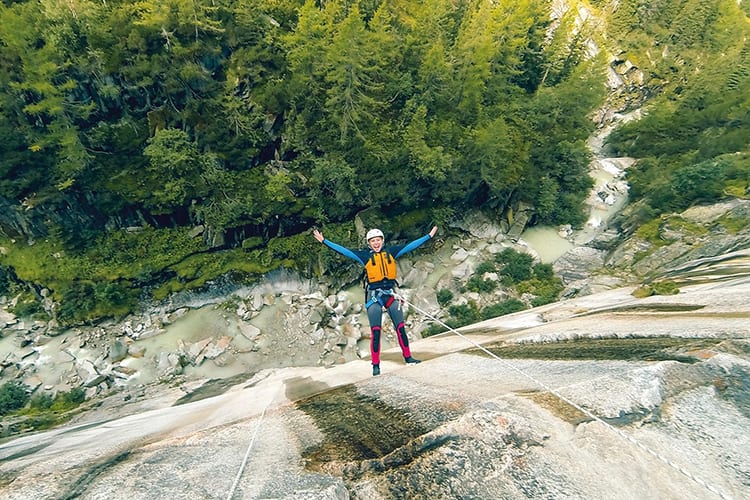 canyoning switzerland bachelor party ideas