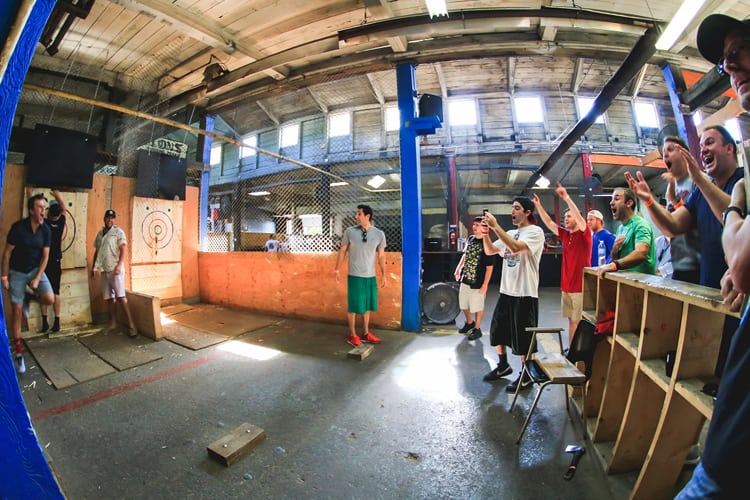 Toronto Bachelor Party - Backyard Axe Throwing