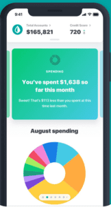 Screenshot from the Mint app