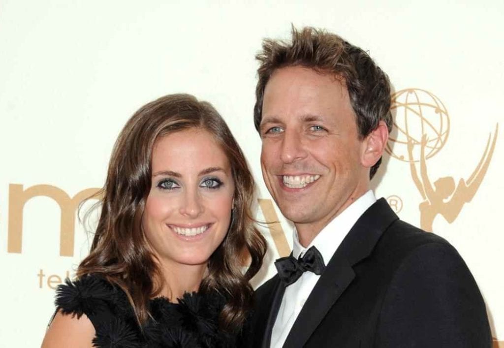 Seth Meyers and his wife Alexi Ashe