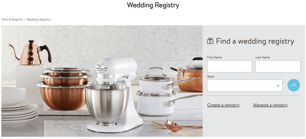 walmart bridal registry by name