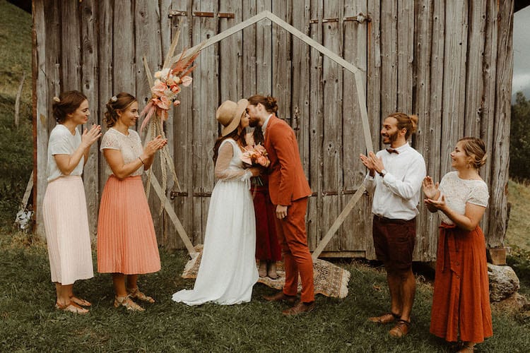 Country wedding theme decor ceremony