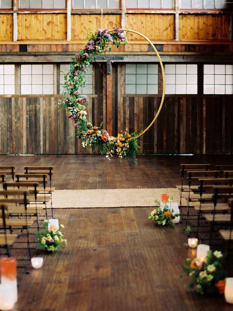 Rustic wedding theme decor ceremony